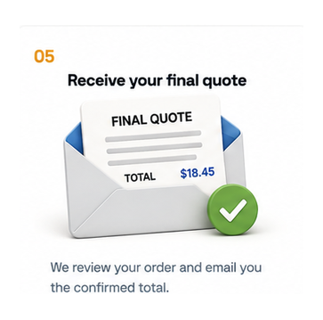 Step 5 Receive your final quote